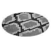 Schlange Grau, Weiß und Schwarz Schneidebrett (Ecke)