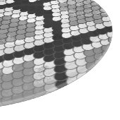 Schlange Grau, Weiß und Schwarz Schneidebrett (Ecke)