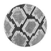 Schlange Grau, Weiß und Schwarz Schneidebrett (Vorderseite)