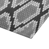 Schlange Grauer, Weiß-und Schwarz-Druck Schneidebrett (Ecke)