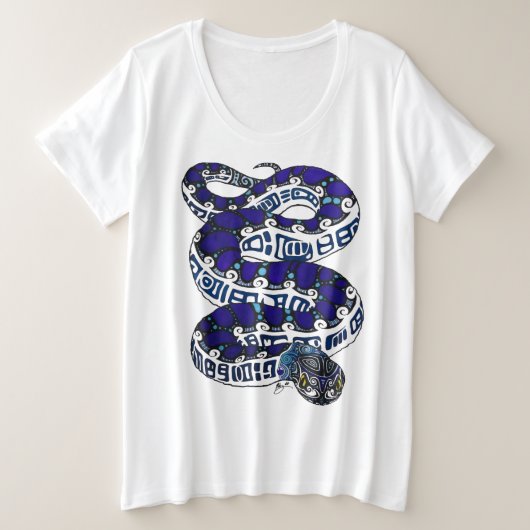 Schlange Große Größe T-Shirt (Design vorne)