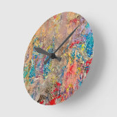 Schlange Hängematte Fein, aber fett und lebendig Runde Wanduhr (Winkel)