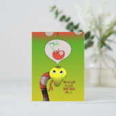 Schlange hat eine schlechte Idee Postkarte (Stehend Vorderseite)