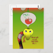 Schlange hat eine schlechte Idee Postkarte (Vorne/Hinten)