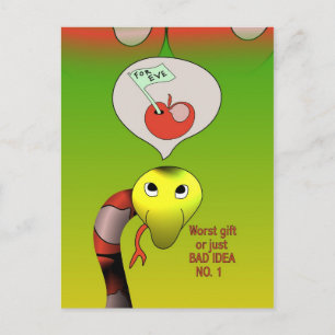 Schlange hat eine schlechte Idee Postkarte