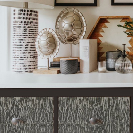 Schlange Haut Schwarz in Tan Tiermuster Decoupage Seidenpapier