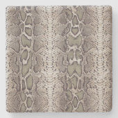 Schlange Hautfarbe Steinuntersetzer (Vorderseite)