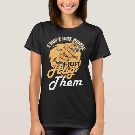 Schlange ich nicht Bite People Banana Ball Python T-Shirt (Vorderseite)