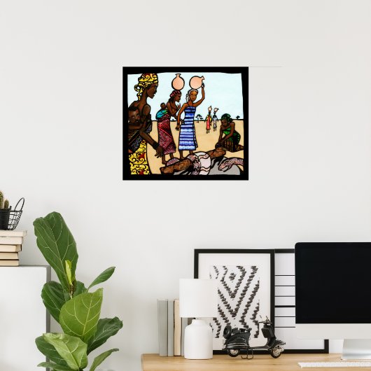 Schlange im Brunnen - ein afrikanisches Volkstal Poster (Heimbüro)