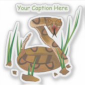 Schlange im Gras Aufkleber (Vorderseite)