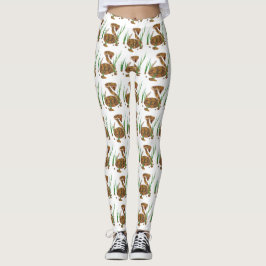Schlange im Gras Leggings