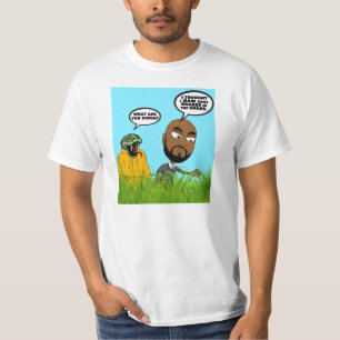 Schlange im Gras Männerwert-T - Shirt