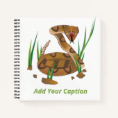 Schlange im Gras Notizblock (Vorderseite)