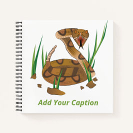 Schlange im Gras Notizblock