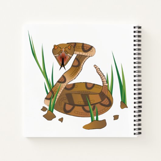 Schlange im Gras Notizblock (Rückseite)