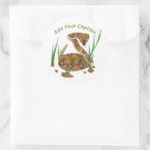 Schlange im Gras Runder Aufkleber (Tasche)