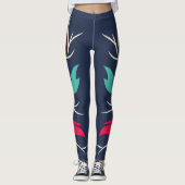 Schlange im Wald Leggings (Vorderseite)