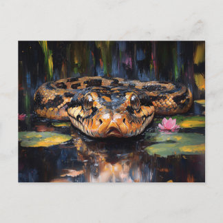 Schlange in den Everglades Malereien der Florida Postkarte