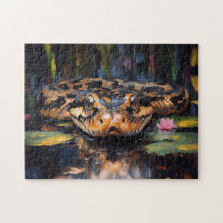 Schlange in den Everglades Malereien der Florida Puzzle