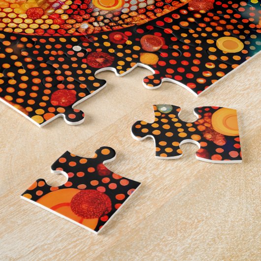 Schlange in der aborigines Dot Art Style Puzzle (Seite)