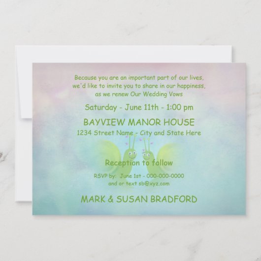 SCHLANGE IN DER LIEBE - EINLADUNG - ERNEUERUNG DER (Rückseite)