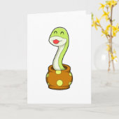 Schlange in Jar Karte (Gelbe Blume)