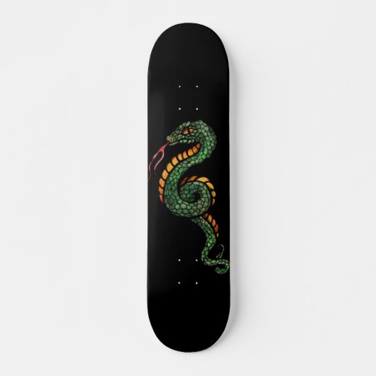 Schlange Kunst Schlangen Skateboard (Vorne)