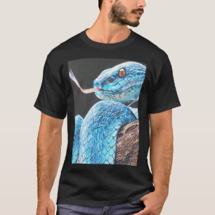 Schlange Kunst Schönes Viper Zeichnend  T-Shirt