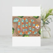 Schlange Ladder Game Einladung (Stehend Vorderseite)