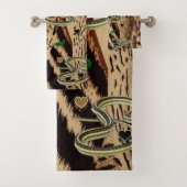 Schlange, Leopard Badezimmer Handtuch Sets (Insitu)