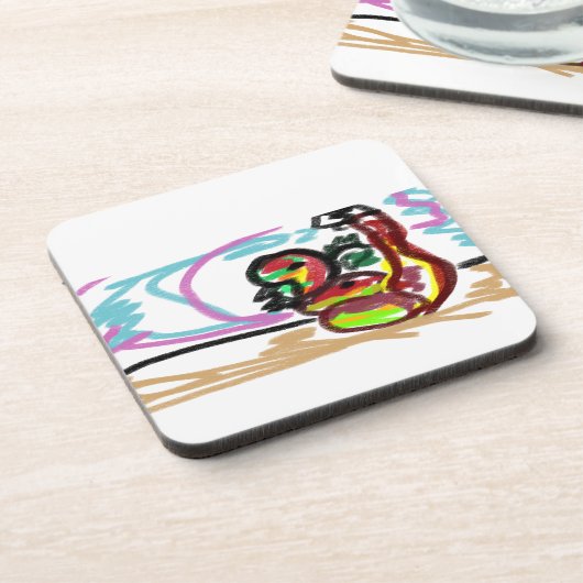 Schlange Liebe Getränkeuntersetzer (Linke Seite)