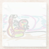 Schlange Liebe Glasuntersetzer (Rückseite)