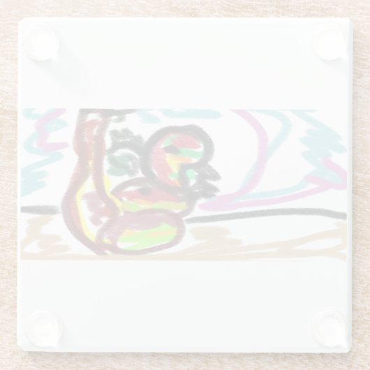 Schlange Liebe Glasuntersetzer (Rückseite)