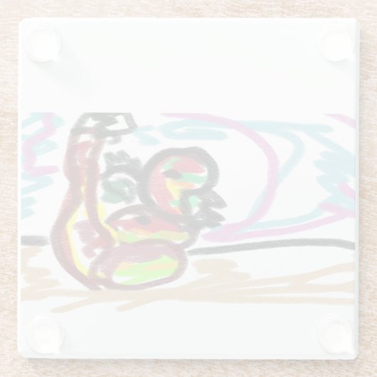 Schlange Liebe Glasuntersetzer (Rückseite)