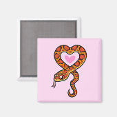 Schlange Liebe Magnet (Vorderseite/Rückseite)