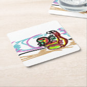 Schlange Liebe Rechteckiger Pappuntersetzer (angewinkelt)