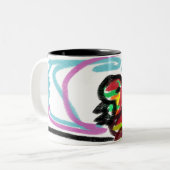Schlange Liebe Zweifarbige Tasse (Vorderseite Links)