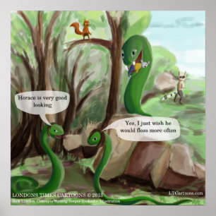 Schlange & Maus Lustiges Poster