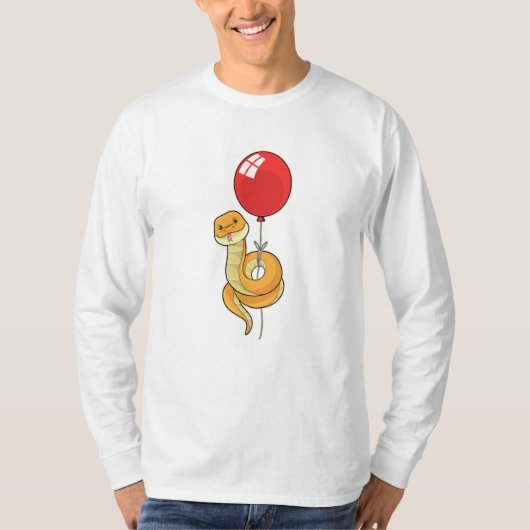 Schlange mit Ballon T-Shirt (Vorderseite)