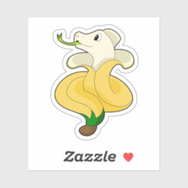 Schlange mit Banana Aufkleber