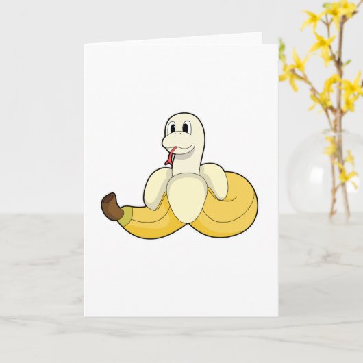 Schlange mit Banana Karte (Gelbe Blume)