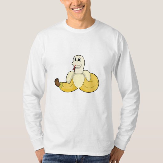 Schlange mit Banana T-Shirt (Vorderseite)