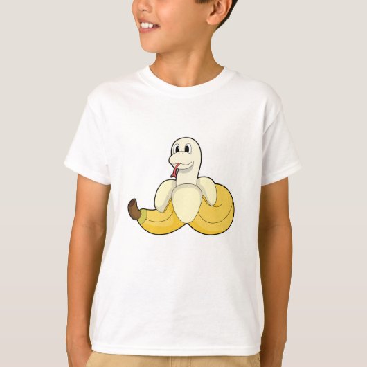 Schlange mit Banana T-Shirt (Vorderseite)