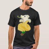 Schlange mit Banana T-Shirt (Vorderseite)