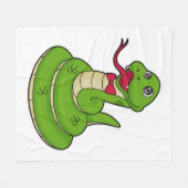 Schlange mit Bow-Krawatte Fleecedecke (Vorderseite (Horizontal))