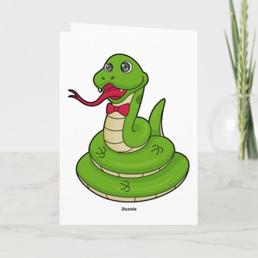 Schlange mit Bow-Krawatte Karte (Rückseite)
