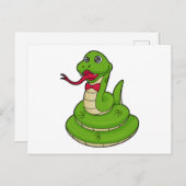 Schlange mit Bow-Krawatte Postkarte (Vorne/Hinten)