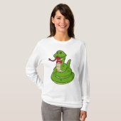 Schlange mit Bow-Krawatte T-Shirt (Vorne ganz)