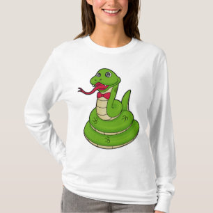 Schlange mit Bow-Krawatte T-Shirt