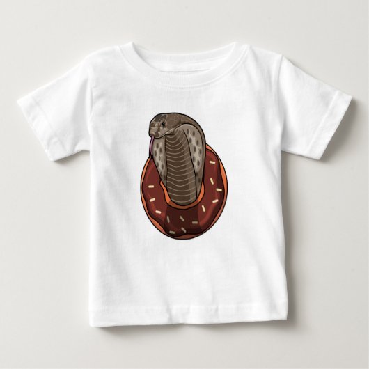 Schlange mit Donut Baby T-shirt (Vorderseite)
